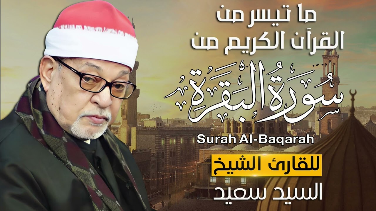 الشيخ السيد سعيد 🎙️ ما تيسر من سورة البقرة ✨ بدون صوت الجمهور 🎧 جودة عالية ᴴᴰ