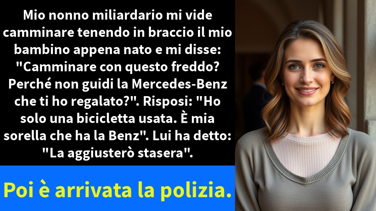 Mio nonno miliardario mi vide camminare tenendo in braccio il mio bambino appena nato e mi disse: