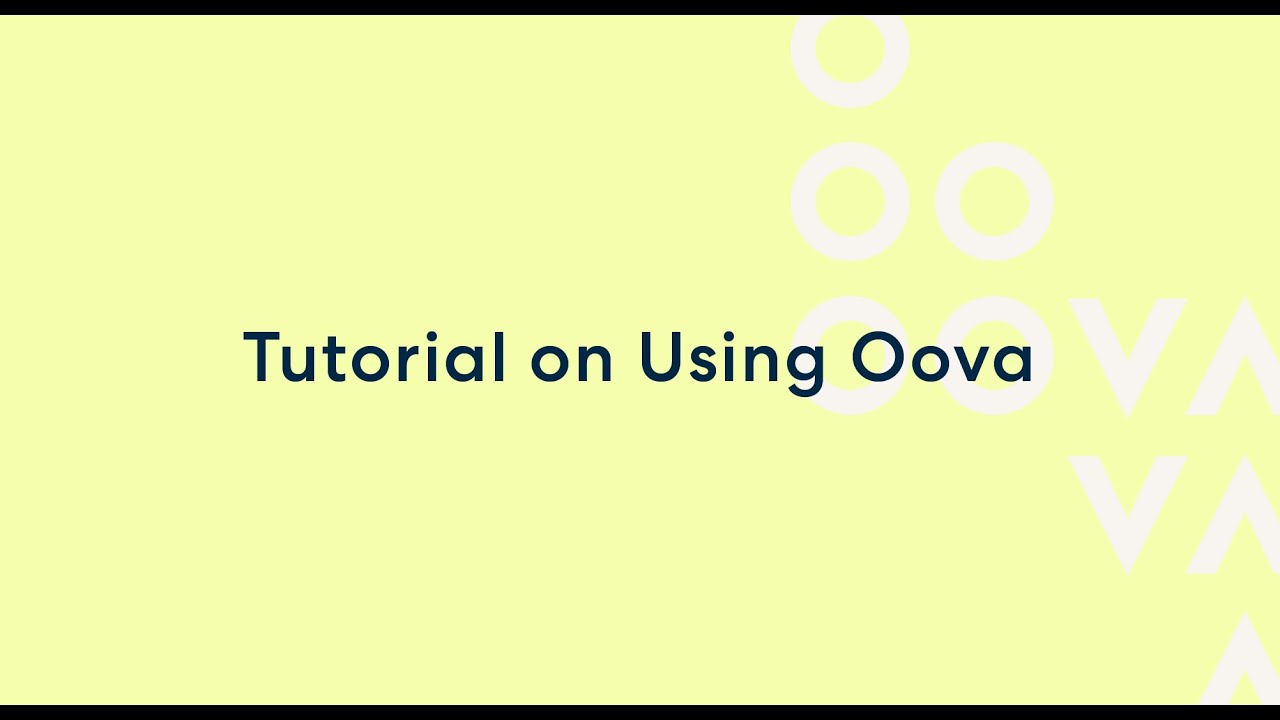 Tutorial on Using Oova