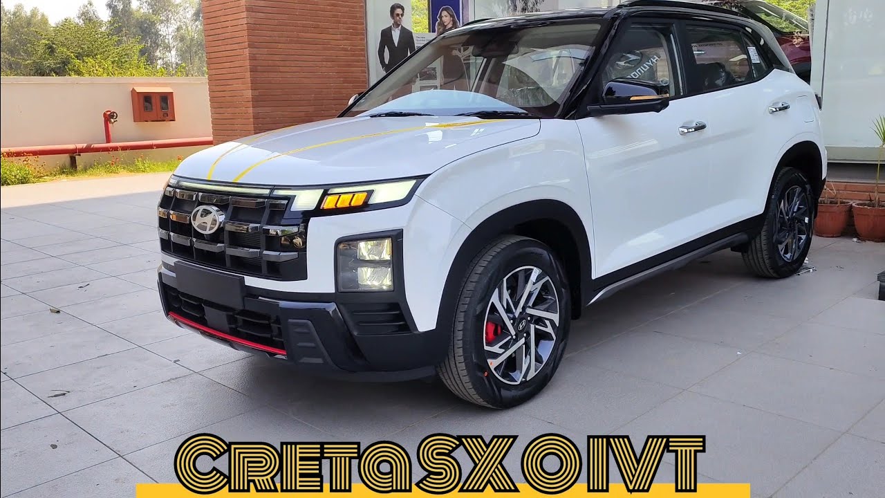 Facelift Creta SX O IVT White + Black || #hyundaicreta2024 #hyundaicretafacelift