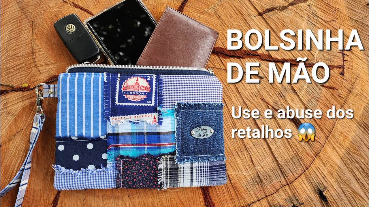Bolsinha de mão 👜 com retalhos 🤩