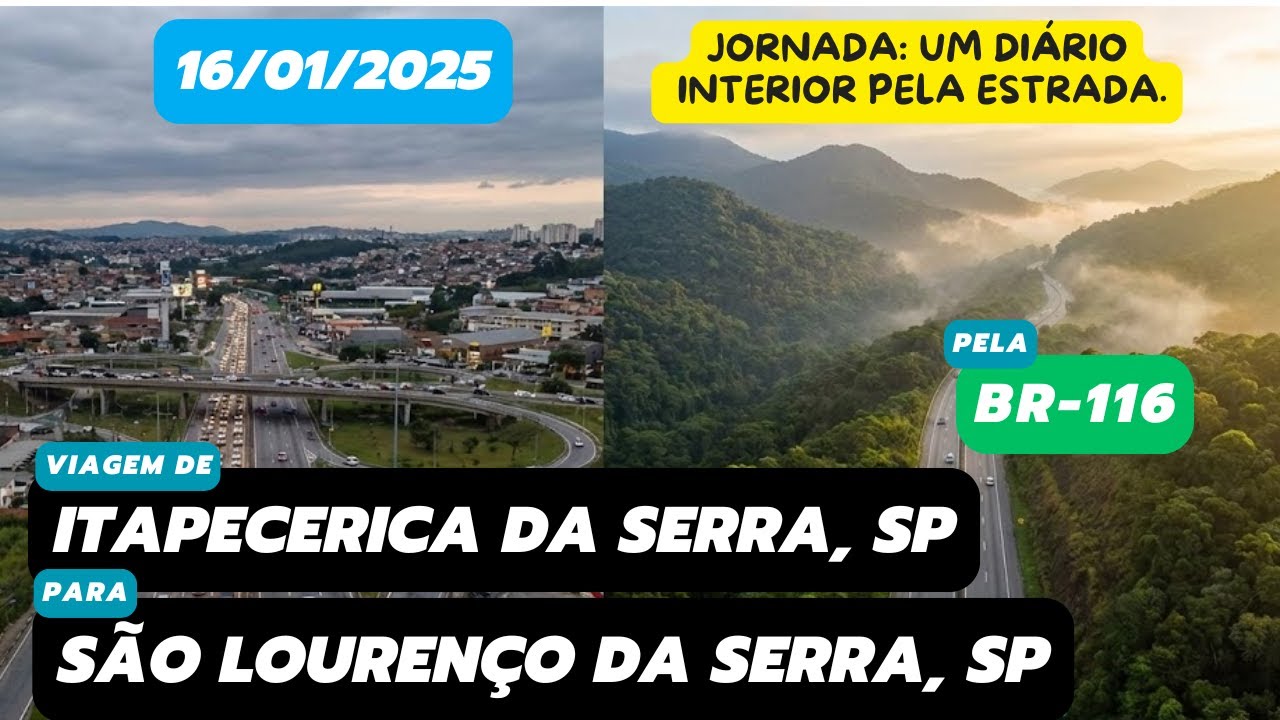 Diário de viagem: Itapecerica da Serra- São Lourenço da Serra, SP (BR-116 - 16/01/2025 parte 13)