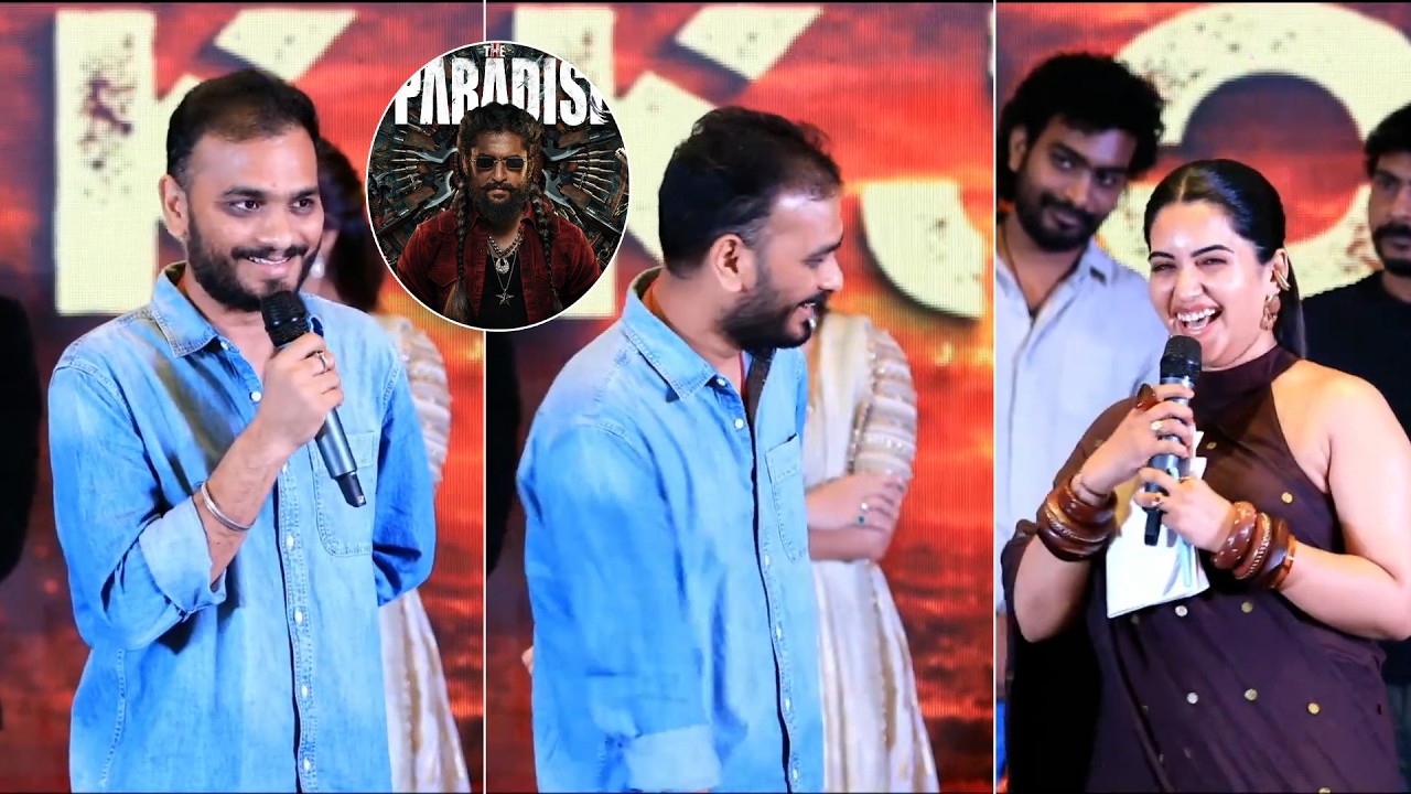Director Srikanth Odela Hilarious Fun with Anchor at KJQ Pre Release Event | Dheekshith Shetty