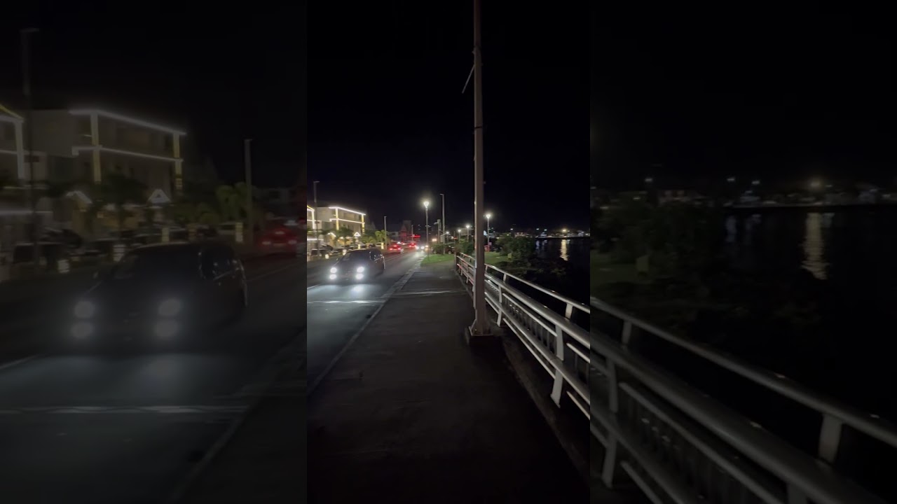 Vaisigano Bridge,Apia Samoa at Night 🌙✨  