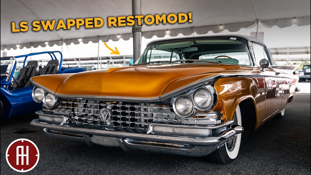 CUSTOM Pagan Gold Couch 1959 Buick LeSabre Convertible Walk-Around