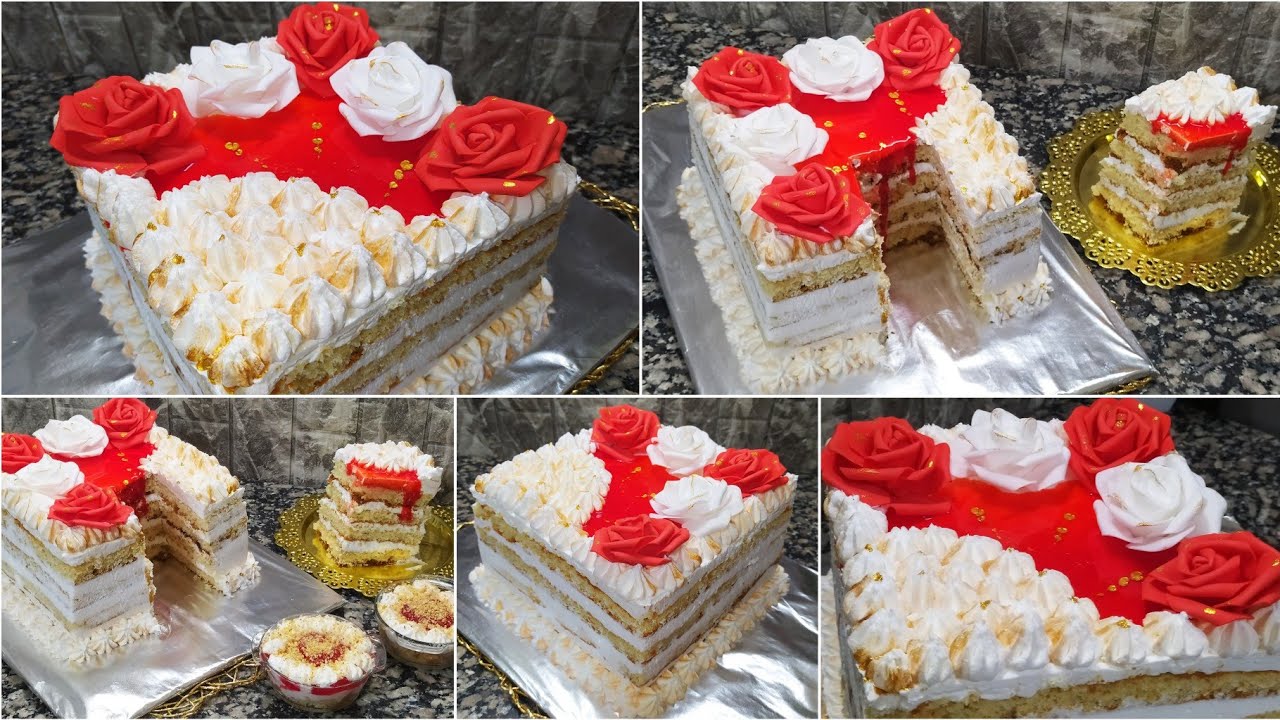 كيكة عيد ميلاد زوجي وإبني♥️فقط ب4بيضات درت جينواز خطيرة بدون ميزان نتحداكم اذا منجحتلكمش نستقيل👌