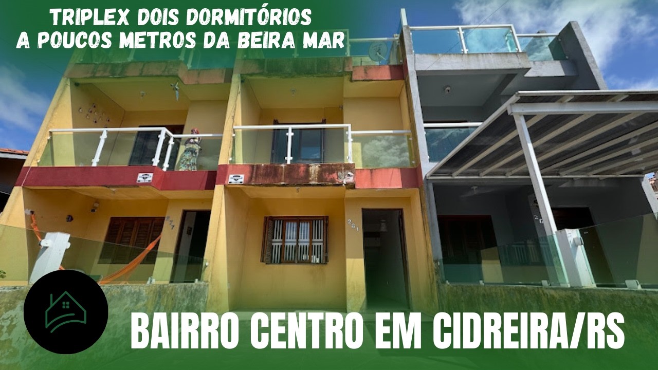 R$ 250.000,00 - Triplex no Centro da Cidade, 2 Suites, a Poucos Metros da Beira Mar. Em Cidreira/RS