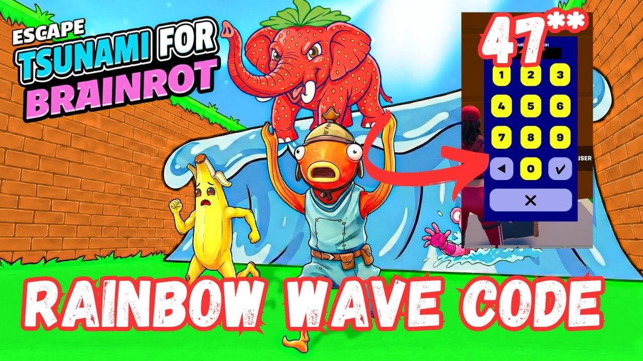 ESCAPE TSUNAMI FOR THE BRAINROTS MAP FORTNITE CREATIVE Gako - ADMIN, NEW SECRET CODE RAINBOW WAVE