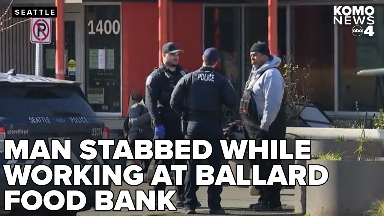 Worker stabbed in back outside Ballard Food Bank