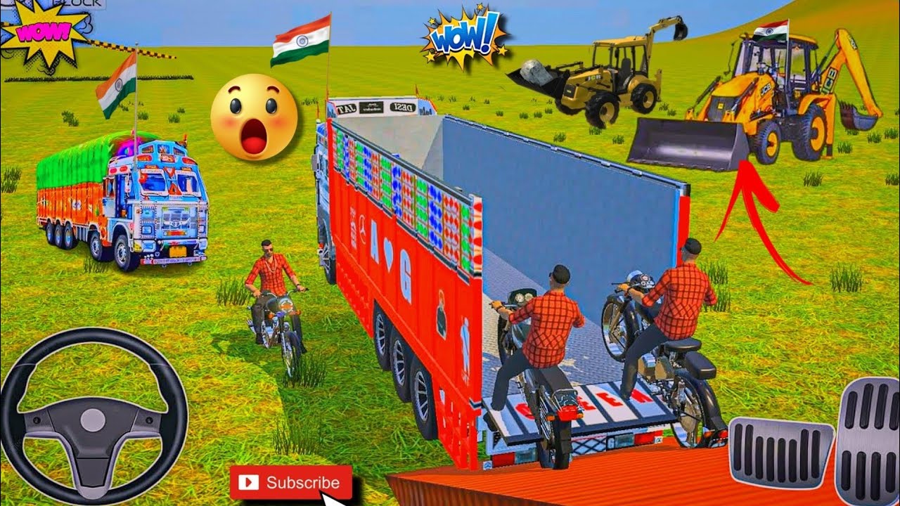 🔴Drive JCB and🚜 Uploading Stone 🪨From Dumper Trucking game #truck #jcb #tractor #game