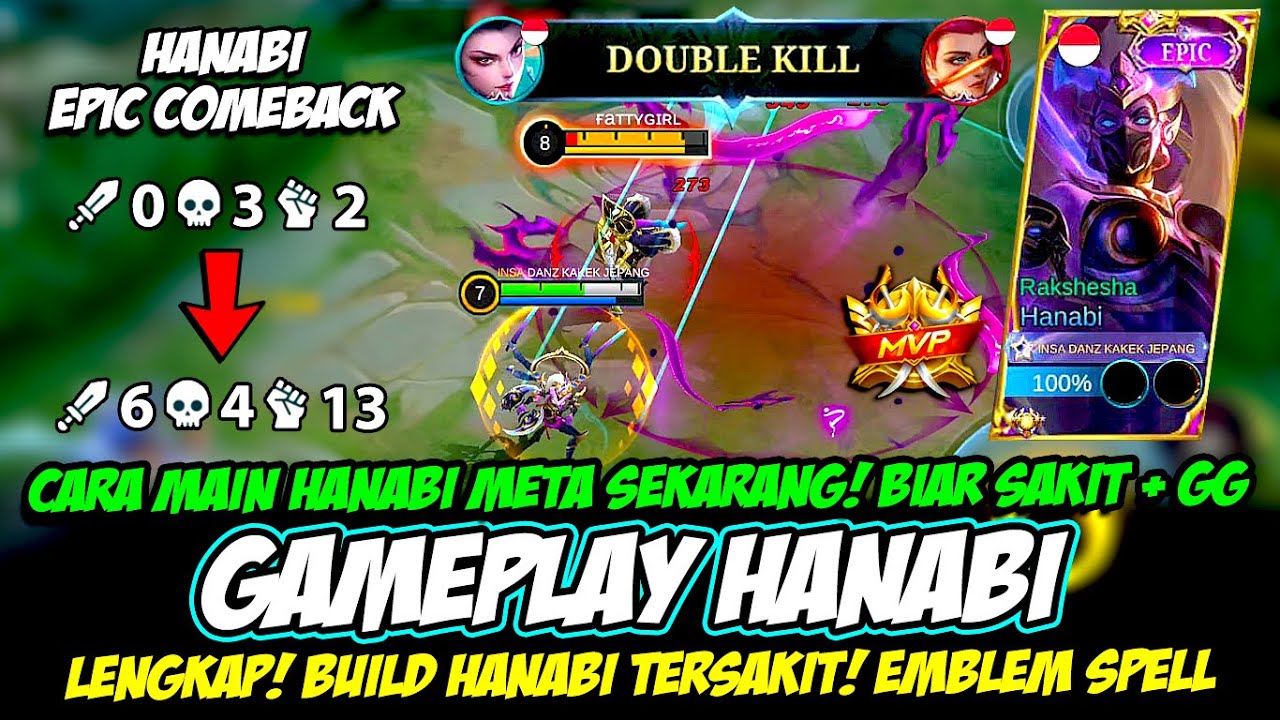 CARA MAIN HANABI PATCH TERBARU❗ BUILD HANABI TERSAKIT 2023❗ TUTORIAL & GAMEPLAY HANABI TOP GLOBAL