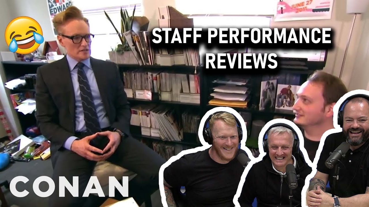Conan Gives Staff Performance Reviews REACTION!! | OFFICE BLOKES REACT!!