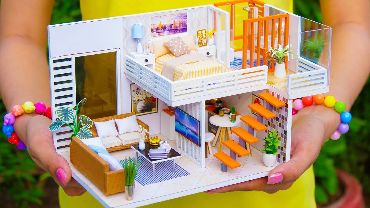 4 DIY Miniature Dollhouse Rooms