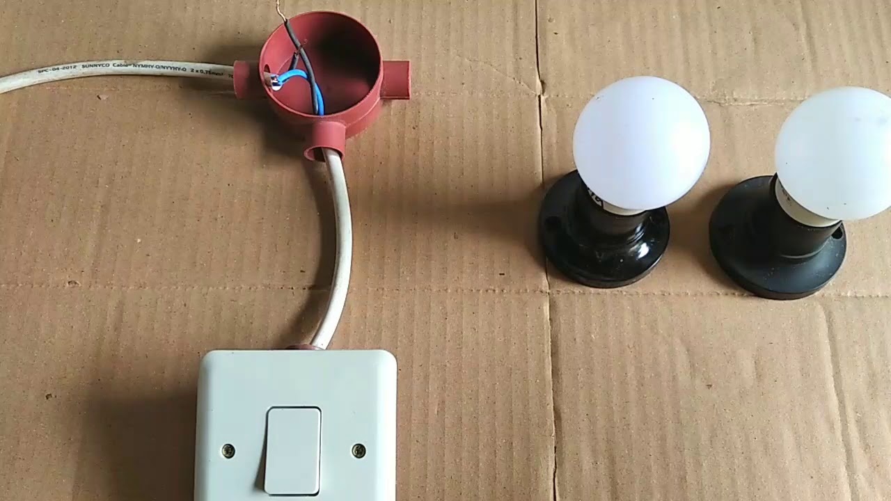 Saklar Tunggal dengan 2 lampu ....cara masang aman dan mudah// DEXTA SNI