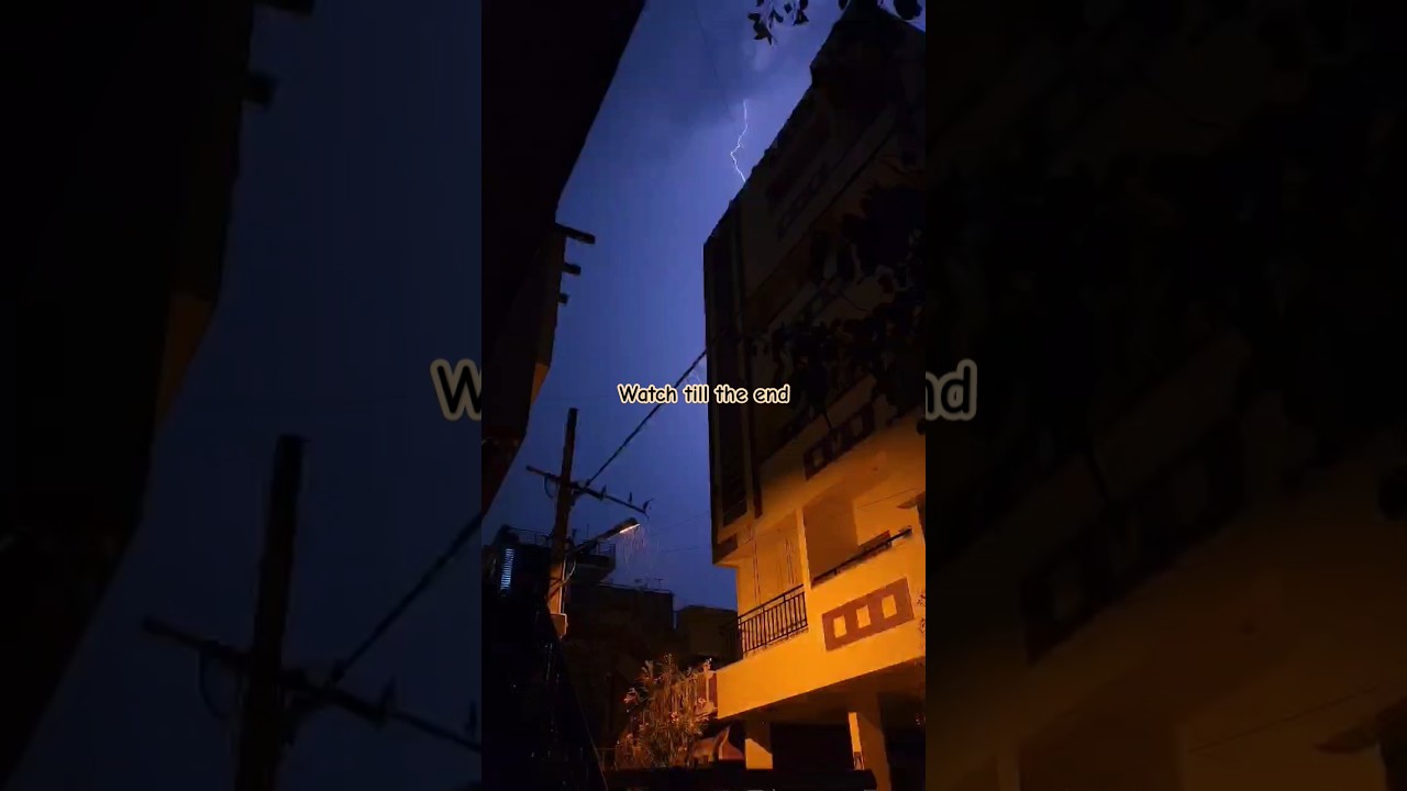 ⚡ 🌩️ 🌧️ in namma Bengaluru #lightning #thunder #rain #shots #shorts #thunderstorm #youtubeshorts