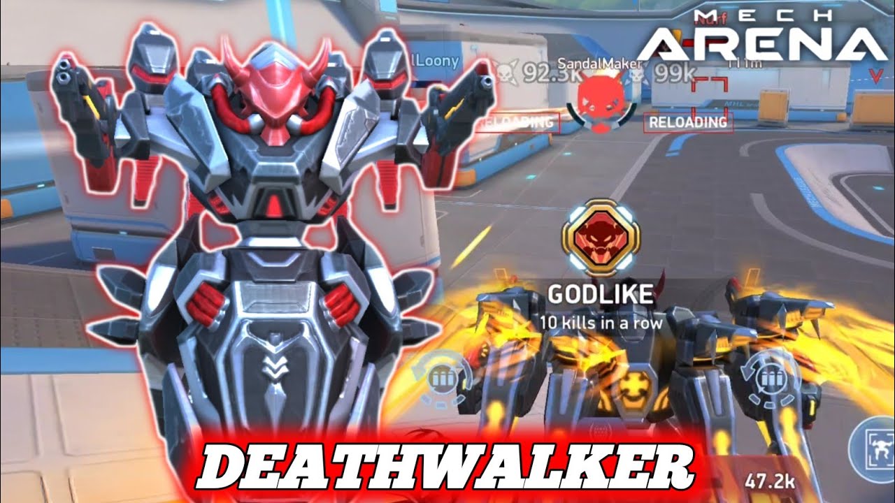 Deathwalker and Tetra Rifle: A Deadly Build with Huge Firepower (Must Try) - Mech Arena 