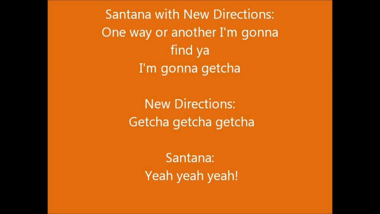 Glee - Hit me with your best shot/One way or another - Lyrics