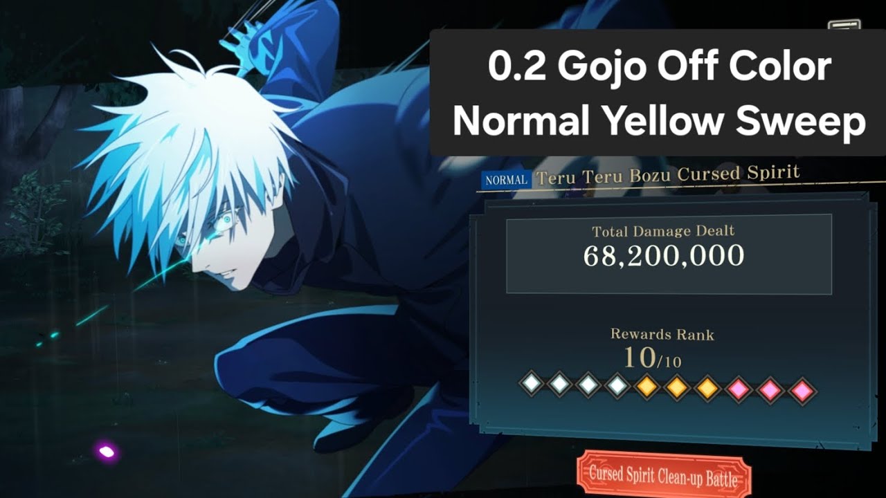 0.2 Gojo Clears Normal Yellow Sweep (Off-Color) | Jujutsu Kaisen Phantom Parade Global