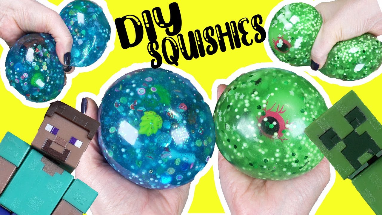 Minecraft Movie DIY Squishies with Squishy Maker with Steve and Mobs! Crafts for Kids