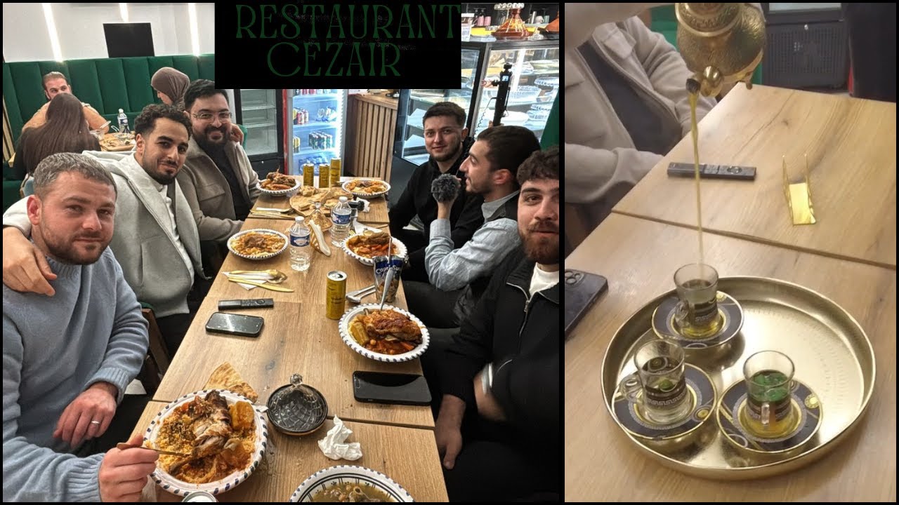 On mange dans un restaurant Algerien (Cezair) Feat : beaucoup de personne.