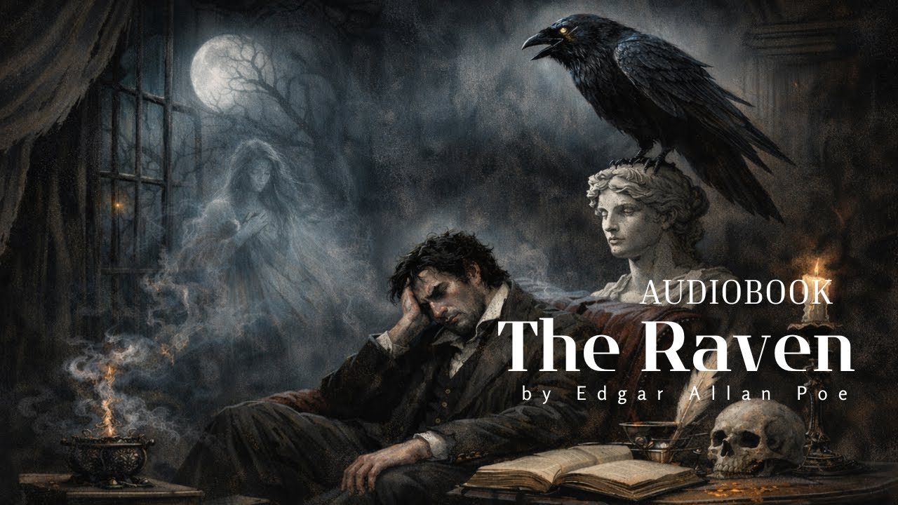 The Raven by Edgar Allan Poe | Classic Literature Full Length (Calm Night Reading)