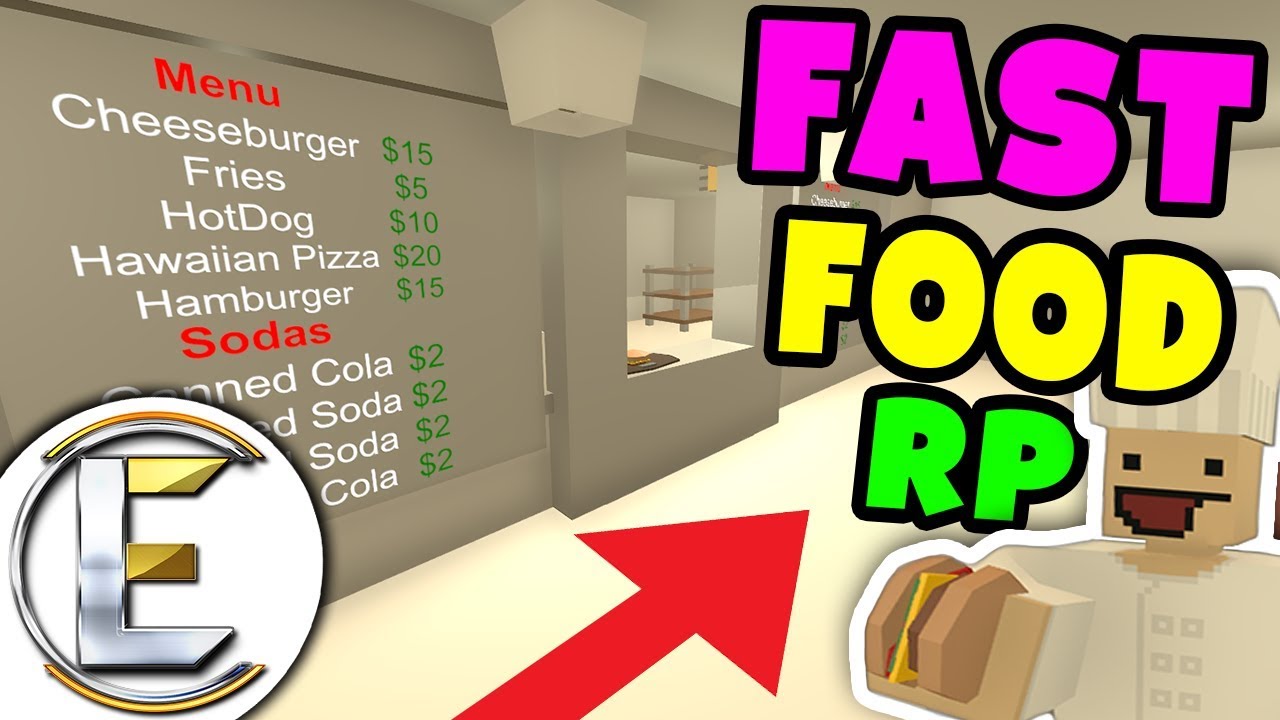 Unturned FAST FOOD RP | HELD AT GUNPOINT IN A ROBBERY - Only place to get burgers (Shop Roleplay)