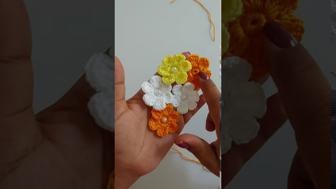 Florzinha linda e fácil, para aplicação 👏flor crochê