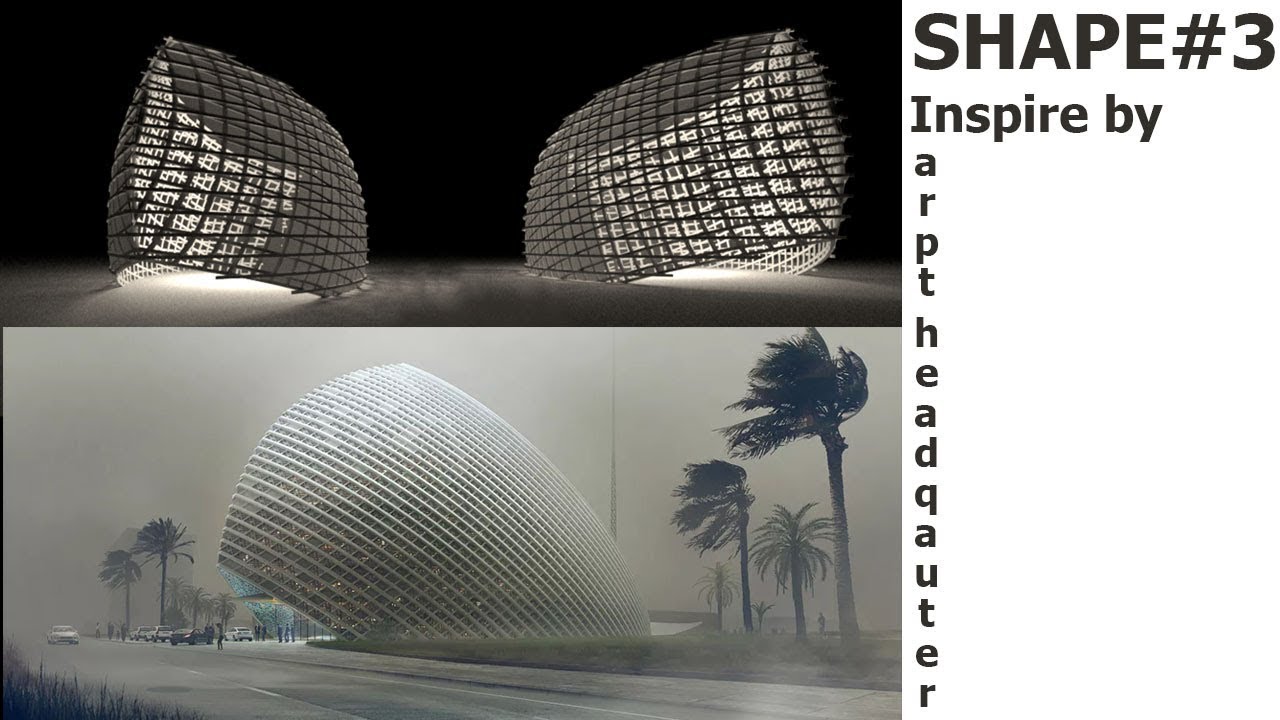 [Sketchup Tutorial] Shape #3 - Aprt headquater like shape