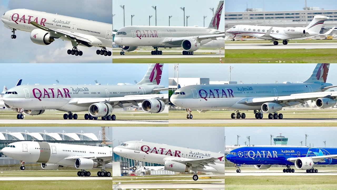 CHAMPIONS LEAGUE! Qatar State Flights and Charter Flights at Munich Airport!