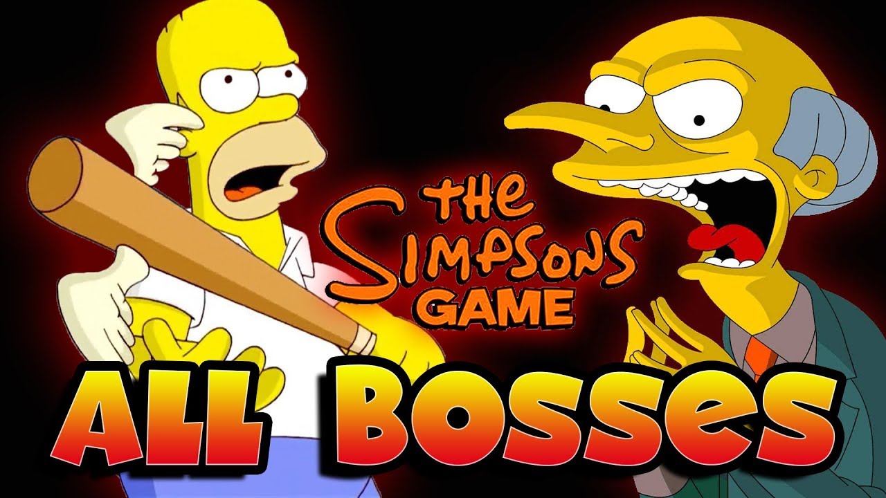 The Simpsons All Bosses | Boss Fights  (X360, PS3)