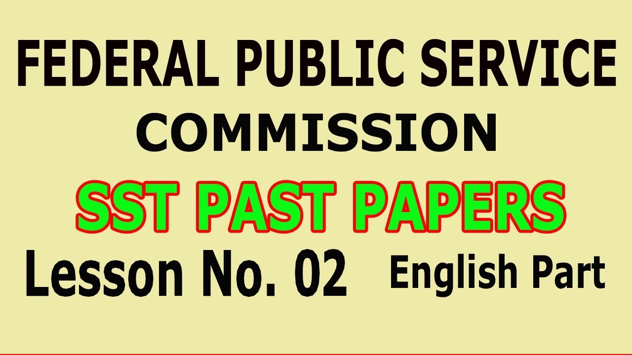 (Pedagogy) SST past papers (FPSC) Lesson no. 02