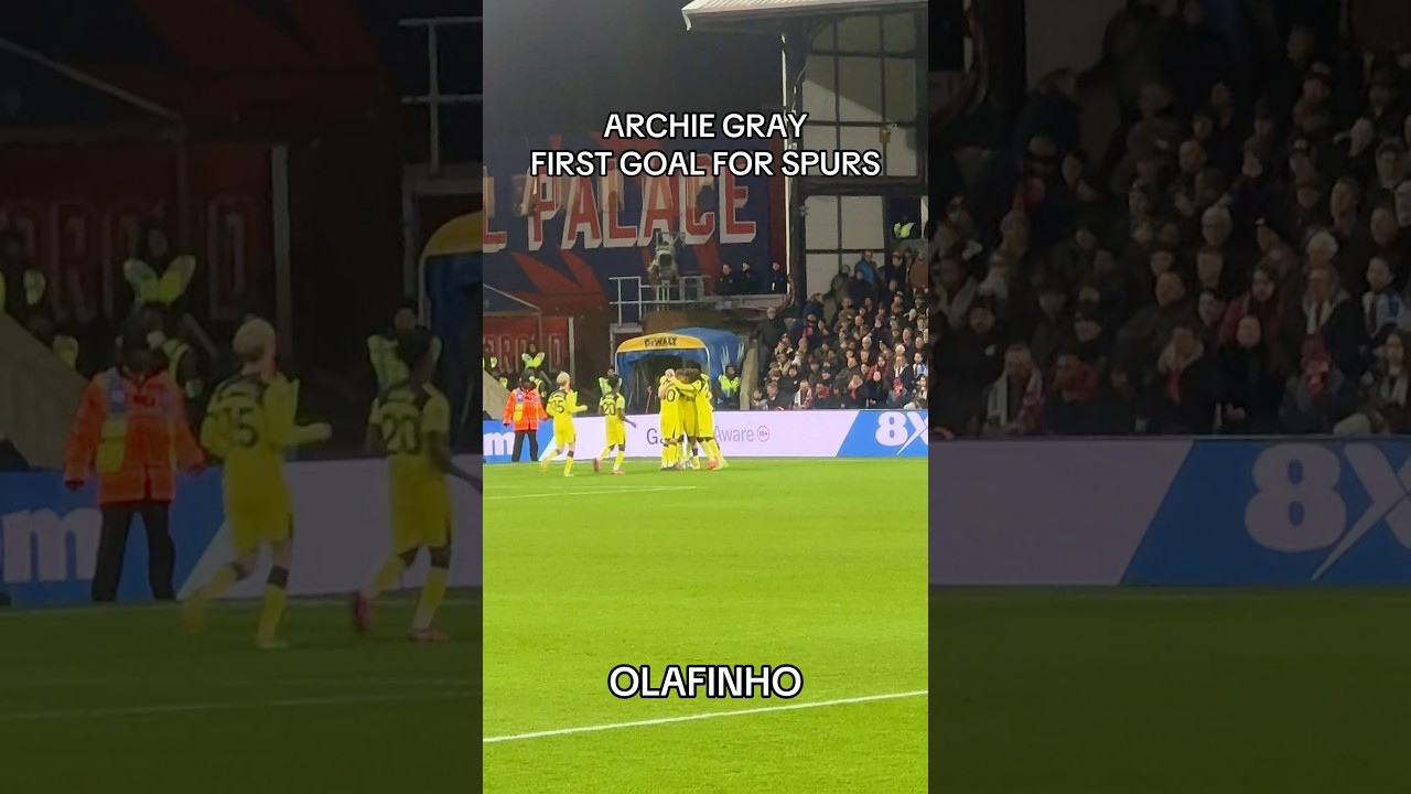 Archie Gray to grab his first ever Spurs goal! Crystal Palace vs Tottenham 28.12.25 
