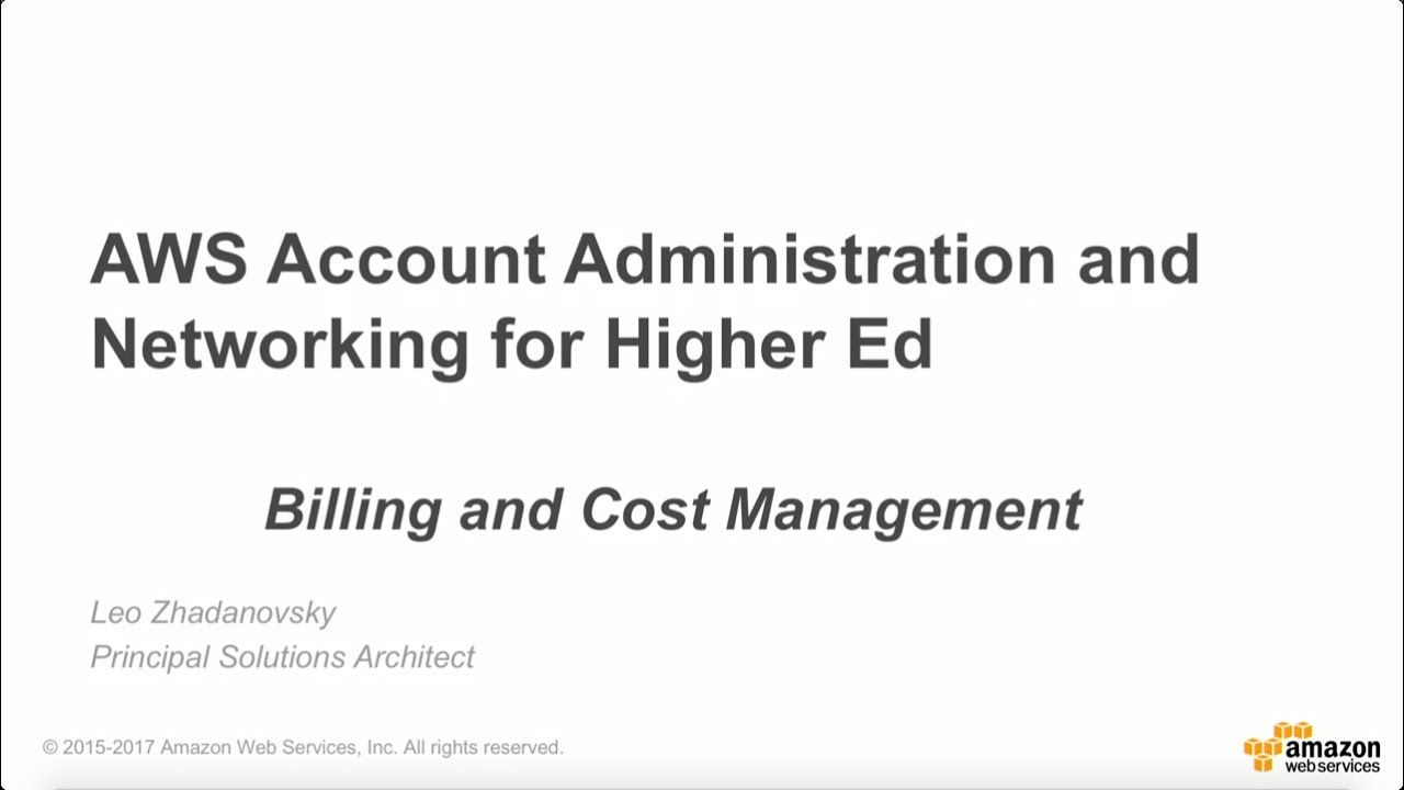 AWS Billing and Cost Management for Education