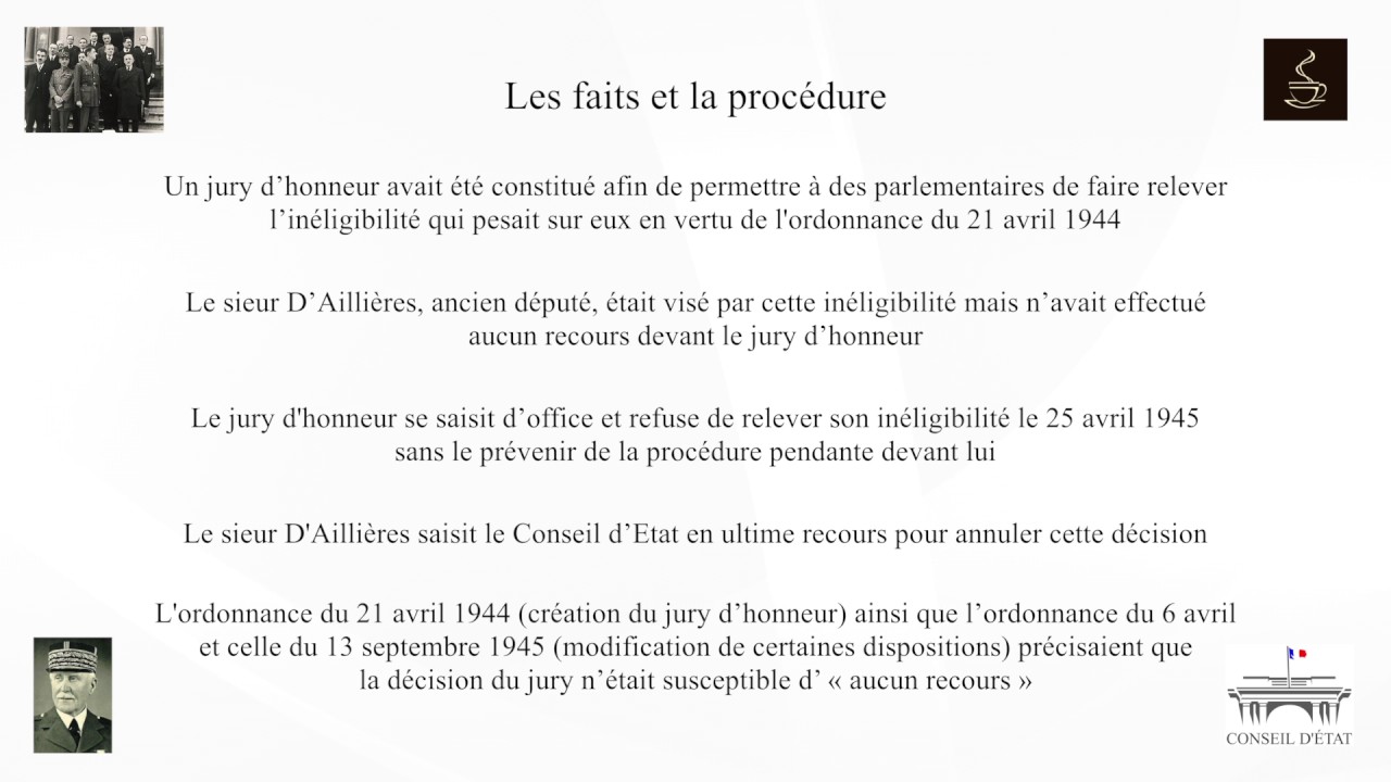D&eacute;cision D'Ailli&egrave;res - Conseil d'Etat