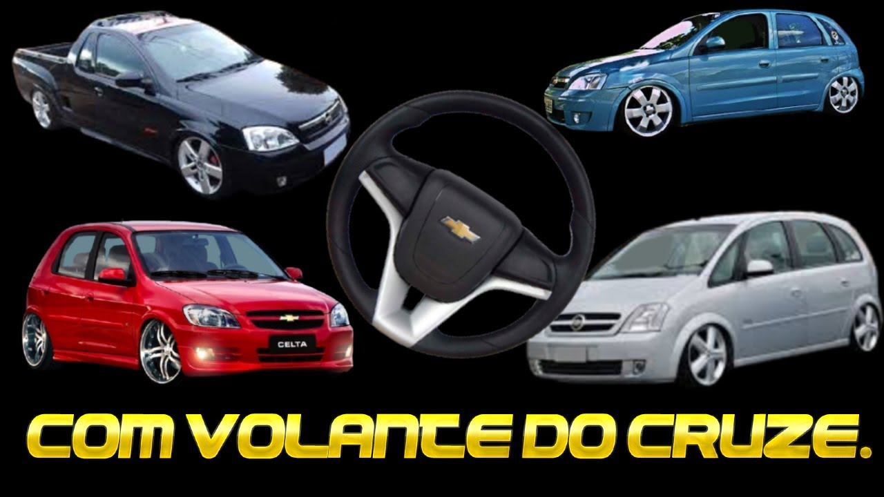 Volante do cruze/agile no corsa celta meriva montana | PASSO A PASSO.