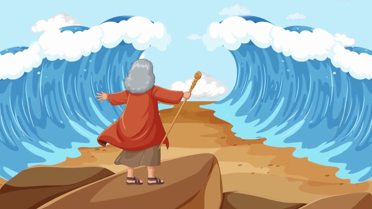 قصة موسى و البحر الاحمر - وقت النوم مع الإنجيل - قصص الكتاب المقدس قبل النوم للأطفال