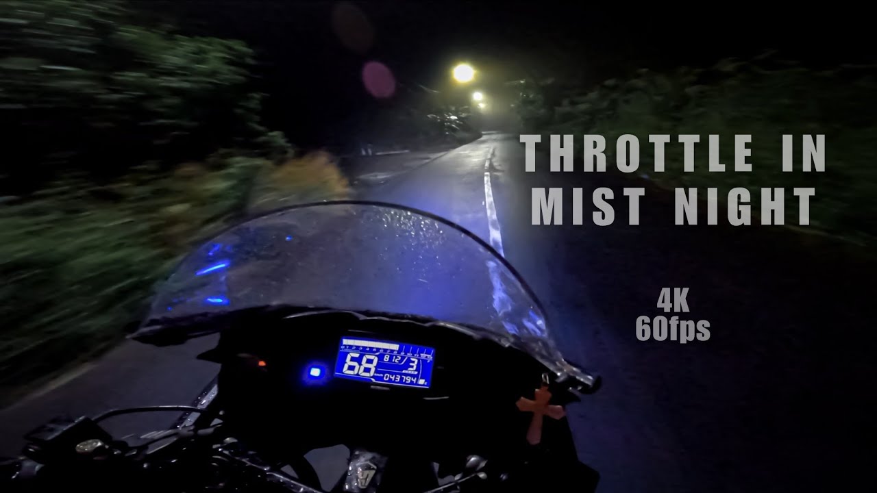 [4K] Mist Night Ride | GSX R150 Pure Sound POV 4K 60fps