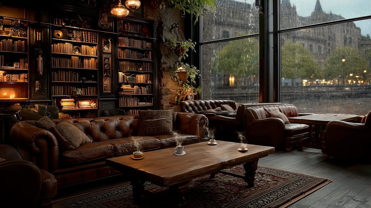 Classic Jazz Music for a Quiet Cafe in the Rain — Let Your Mind Drift with Every Drop