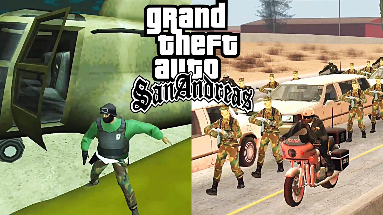 GTA San Andreas Gameplay - DYOM mission - Sneak out at Base & President Cj Convoy Mod Showcase