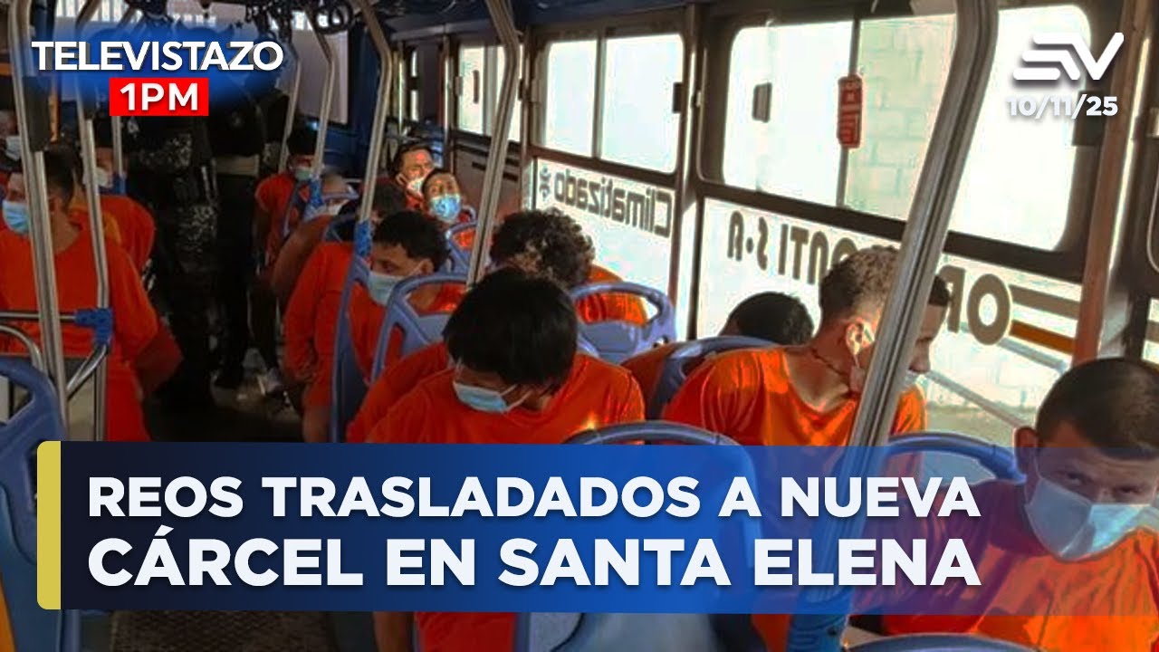 Traslado a&eacute;reo de reos a nueva c&aacute;rcel de Santa Elena bajo control militar | Televistazo 1PM #ENVIVO🔴