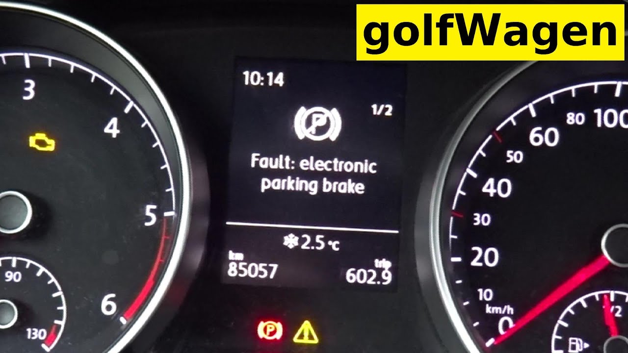 VW Golf 7 EPB fault? /electronic parking brake stuck button/