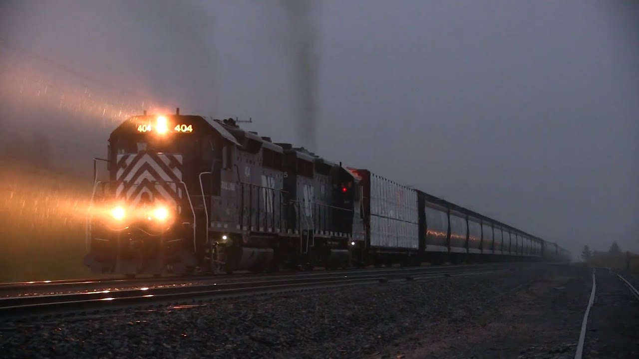 MONSTER train! MRL GP35s Battle Storm on Bozeman Pass