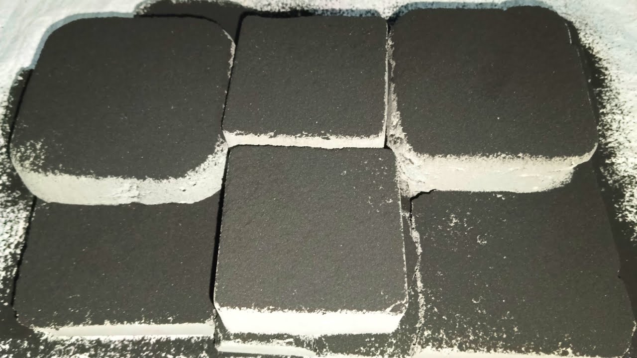 Pure Charcoal Blocks 🖤 Extreme Dusty Crush & Smoky ASMR