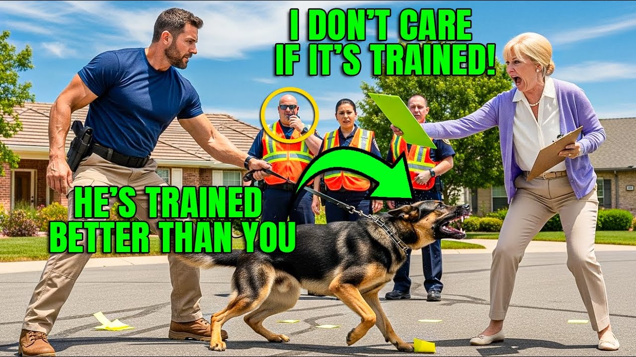 Karen Was BANNING Every Dog — Until My Retired SEAL BROTHER Whistled for His K9