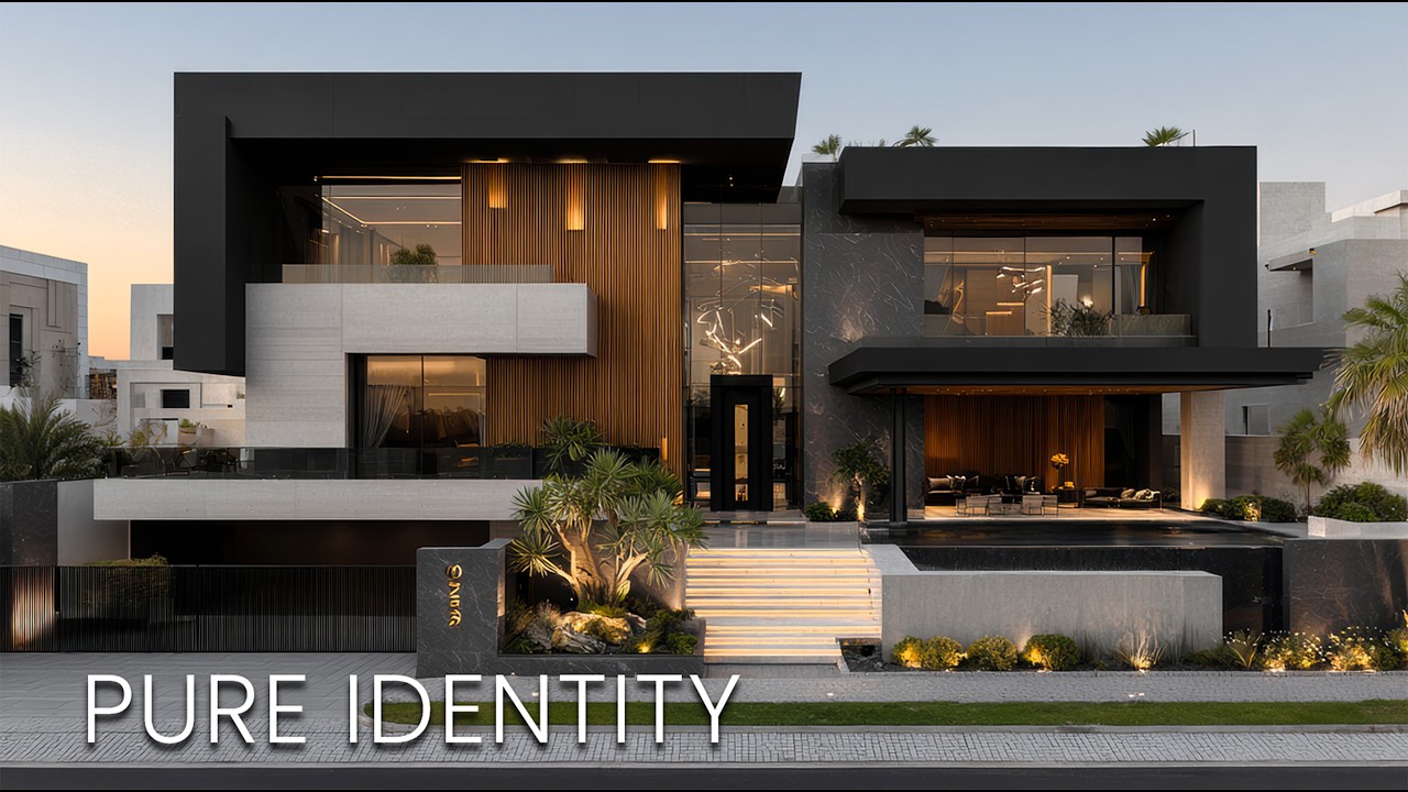 Inside a Black Accented Mansion Built from Stone, Wood, and Pure Identity