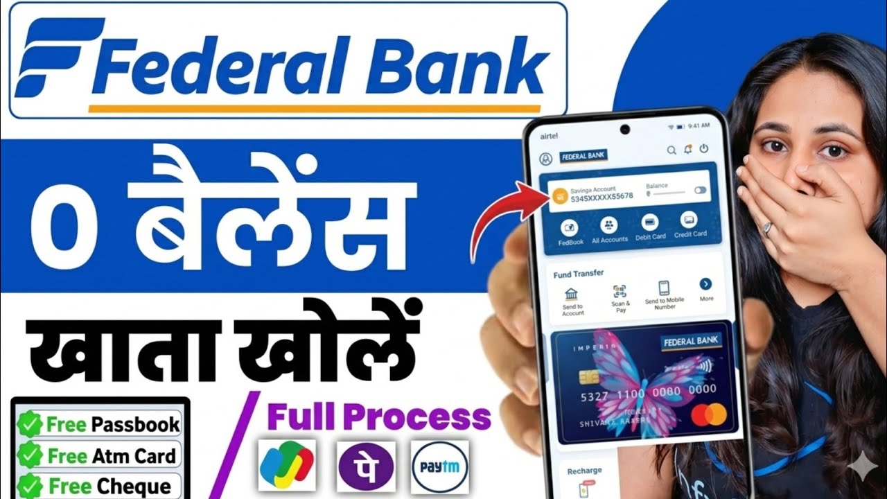 federal bank zero balance account opening online 2026 | how to open federal bank account online