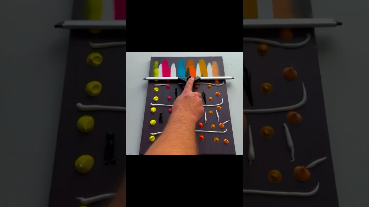 Abstract SQUEEGEE Painting Made Easy for Beginners!