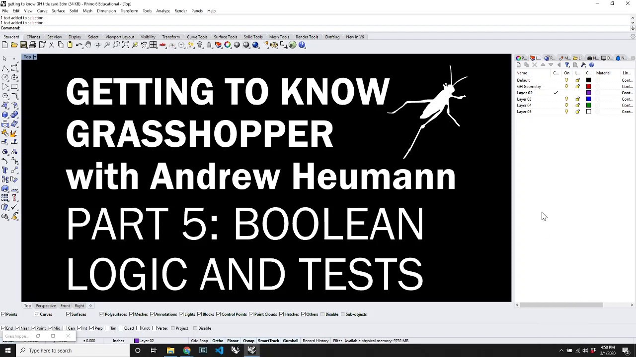 Getting to Know Grasshopper: Boolean Logic