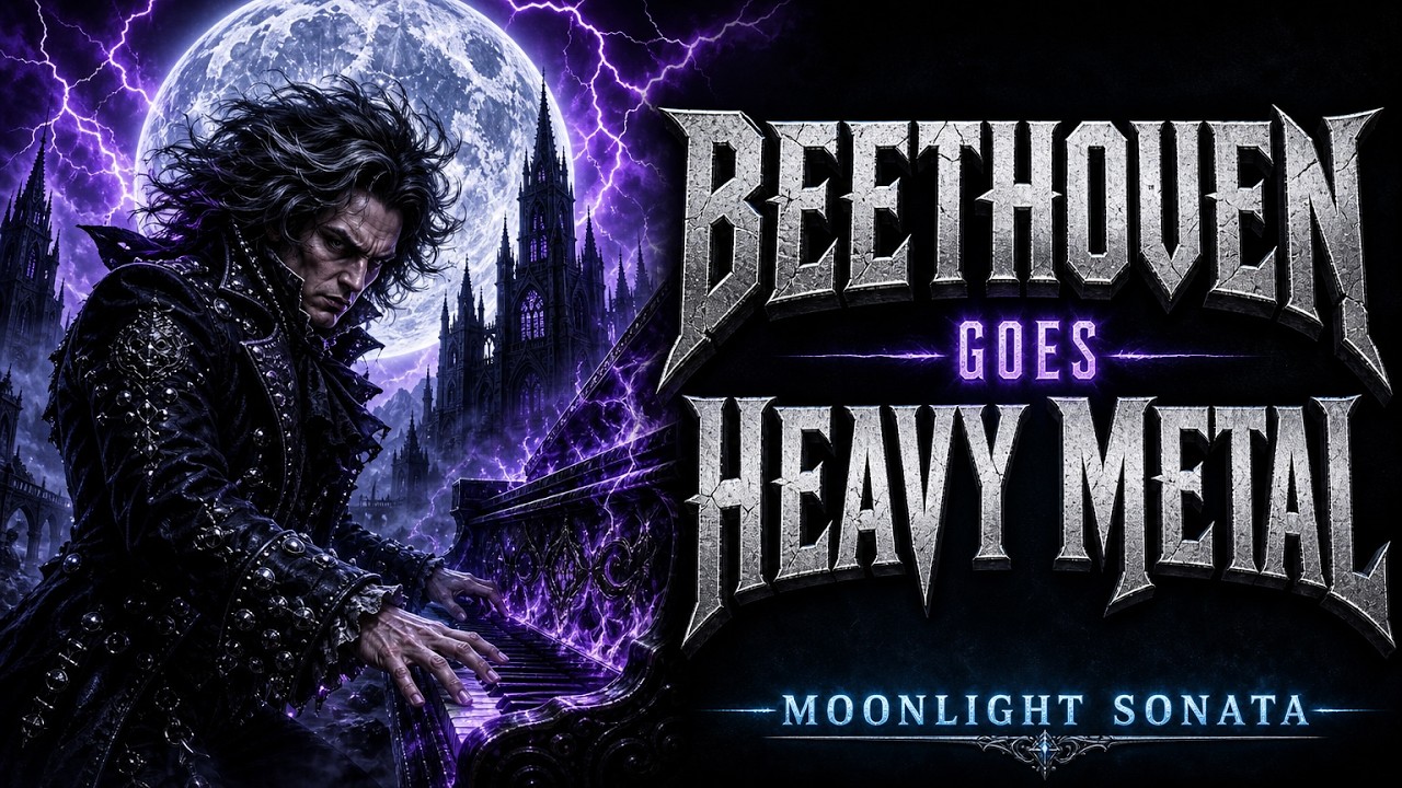 Beethoven Goes Heavy Metal: Moonlight Sonata 🎹 Dark Power Riffs for Hyperfocus | 30 Min