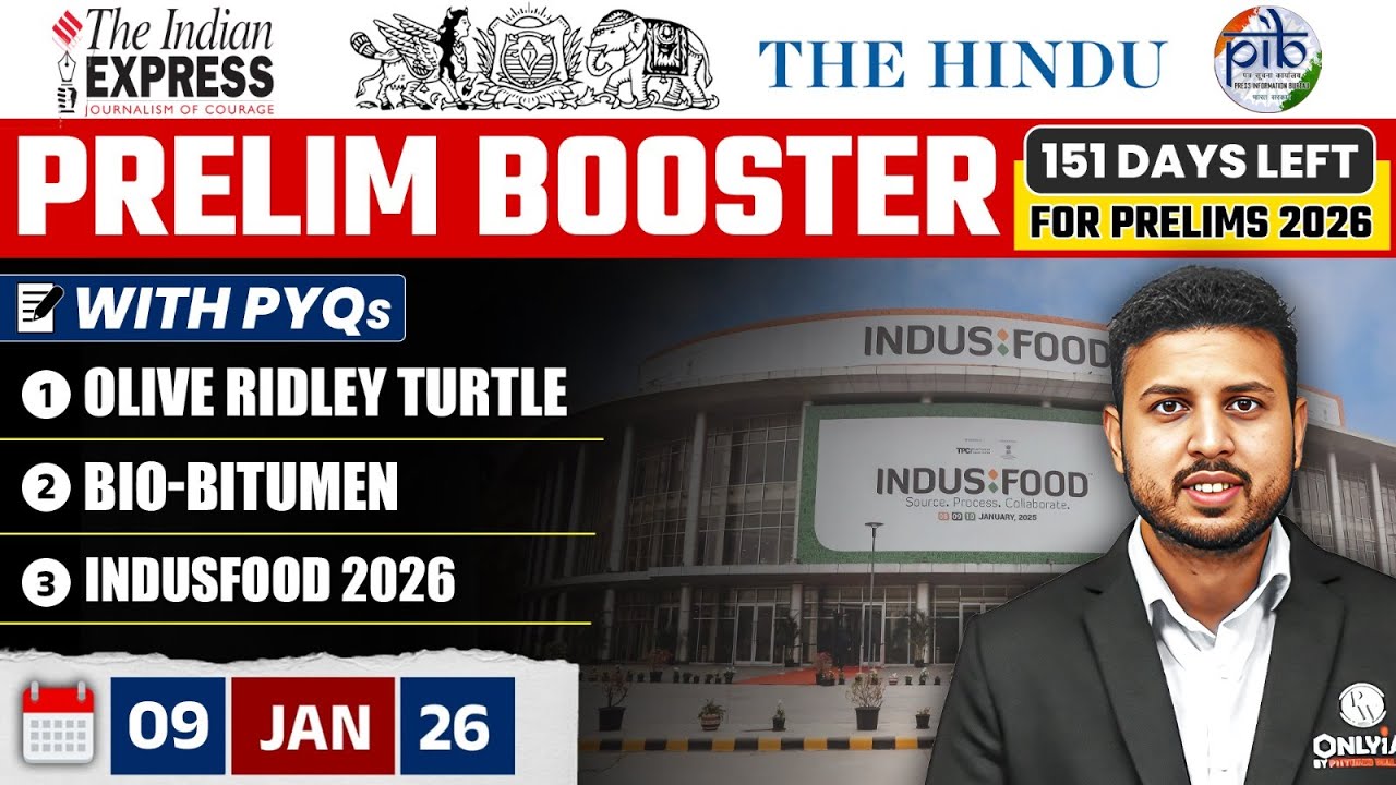 Daily Current Affairs- 9 January 2026 | The Hindu NewsPaper | Prelim Booster by Rishav Sharma Sir
